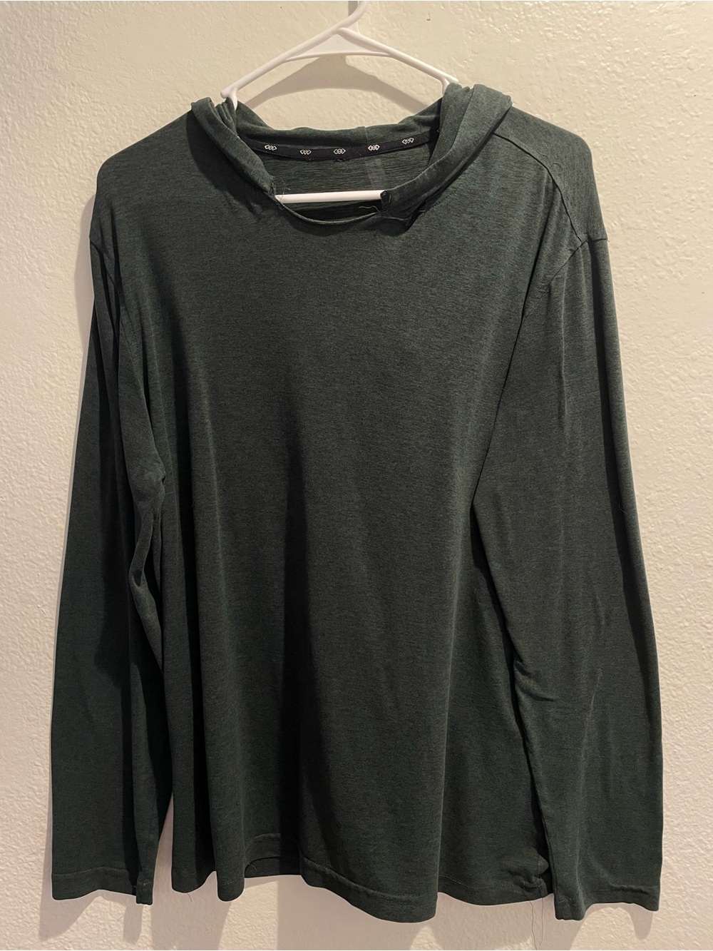 Leg3nd Apparel Gray Solid Knit Pullover Hoodie Hooded Long S
